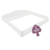 Puckdaddy Max | Wickeltischaufsatz kompatibel mit IKEA Malm Kommoden | 80x78x15 cm | Wickelauflage aus MDF-Holz in Weiß | Premium Wickelaufsatz inkl. Montagematerial zur Wandmontage
