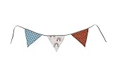 ULLENBOOM Wimpelkette aus Stoff für Kinderzimmer - Wetterfest und für Outdoor geeignet - Regenbogen (Made in EU) - 1,25m mit 3 Wimpeln, Ideal als Babyparty Deko