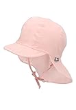 Sterntaler Mädchen Peaked Cap with Neck Protection Sonnenhut, zartrosa, 49 EU