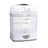 Chicco SterilNatural 2 in 1 Babyflaschen-Sterilisator, Einstellbarer Dampfsterilisator für Babyflaschen, mit 2 Konfigurationen, Schnell und Einfach zu Bedienen, bis zu 6 x 330 ml Babyflaschen, weiß