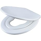 WOLTU Toilettensitz Wc Sitz Deckel Absenkautomatik, Kunststoff, Fix-Clip, Mit integriertem Kindersitz Softclose, Antibakteriell Oval