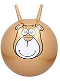 Hüpfball mit Tiermotiv 'Bär' | Hüpfball in der Farbe Braun für Kinder | Größe ca. 45 cm, belastbar bis 50 kg I Braun Hüpfball Kinder Sprungball Hopser Gymnastikball Spielzeug Garten Outdoor