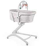 Chicco Baby Hug 4 in 1 Stubenwagen ab 0 Monate, Erhöhte Babyliege, Babybett, Hochstuhl mit Spielbogen, bis 15 kg, Verstellbare Rückenlehne, Verstellbare Höhe und 4 Räder