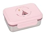 LÄSSIG Kinder Brotdose Edelstahl Lunchbox Frühstücksbox Nachhaltig Kindergarten Schule/Lunchbox Stainless Steel Adventure Tipi