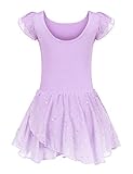 trudge Kinder Ballettkleidung Ballettkleid Mädchen Langarm Baumwolle Balletttrikot Ballettanzug Tanzkleid Tanzbody mit Rock Tütü
