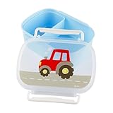 SIGIKID 25200 Brotzeitbox Traktor Brotzeitbox BPA-frei Mädchen und Jungen Lunchbox empfohlen ab 2 Jahren blau/rot