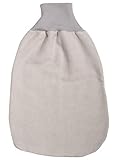 Cosilana Baby Strampelsack Fleece, 60% Wolle (kbT), 40% Baumwolle (KBA) (50 cm, Grau meliert)