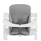 hauck Sitzverkleinerer Kissen Alpha Cosy Kompatibel mit Alpha+, Beta+ & Arketa Holzhochstuhl, für Babys 6-36 Monate, Hochstuhl Sitzkissen mit hoher Rückenlehne und Stabilisierten Seiten (Stretch Grey)