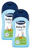 Bübchen Baby Öl, sensitives Körperöl für zarte Babyhaut, mit Sheabutter und Sonnenblumenöl, Menge: 2 x 400 ml