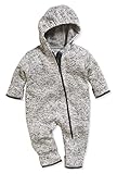 Playshoes Fleece-Overall Unisex Kinder Jumpsuit, grau Strickfleece, 74