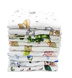 Clevere Kids Mulltücher 10er Pack | Jungs oder Mädchen | 70x80 | Oeko-TEX | Made in EU (Set Unisex Bedruckt)