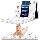 Klappmatratze Faltbare Reisebett Baby Matratze 60x120 cm - Faltmatratze für Kinder Gästematratze klappbar Babymatratze Bodenmatratze Schlafmatratze und Reisematratze Safari