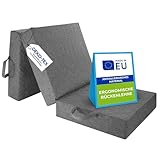 Pillows24 Klappmatratze Cord – Faltbare Matratze als Gäste Matratze, Bodenmatratze, Schlafmatratze für Kinder & Erwachsene, klappbar, waschbar & ÖKO TEX Zertifiziert
