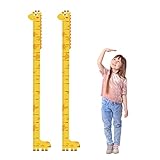 Kinder Messlatte, Baby Messlatte Höhe Diagramm, Größenmesser Kinder und Baby, Lineal Messtabelle Giraffe, Baby Messlatte Höhe, Kindergarten Tier Wandabziehbild, 180cm 2 Stücke