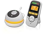 Motorola Nursery MBP169 - Tragbare Babyphone Audio mit Display 1.5 Zoll und Babypflege-Timer – Weiß