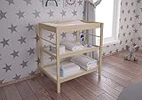 Polini Kids Baby Wickeltisch Wickelstation Wickelregal natur
