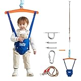 FUNLIO Baby Türhopser mit Deckenhaken für 6–24 Monate, Baby Hüpfschaukel für Drinnen und Draußen, Kleinkind Türhopser mit Verstellbarer Kette, einfach zu Montieren und Aufzubewahren