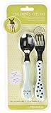 LÄSSIG Kinderbesteck Set 2-teilig Löffel Gabel Edelstahl Kunststoffgriff/Cutlery Little Chums Dog, mint