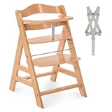 hauck Alpha+ Holz Hochstuhl Baby mitwachsend 6 Monate bis 90 kg, Natural