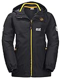 Jack Wolfskin B ICELAND 3IN1 JKT, wasser- und winddichte Outdoor Jacke, Winterjacke für Jungen mit warmer Fleece-Innenjacke, robuste Regenjacke für Jungen mit Reflektoren,phantom,128