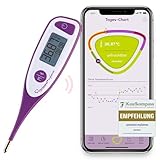 cyclotest mySense Basalthermometer mit Bluetooth & Zyklus-App zum Messen der Basaltemperatur nach NFP für Kinderwunsch und natürliches Zyklustracking