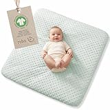roba organic Spannbezug für Wickelauflagen Lil Planet - für Unterlagen 75 x 85 cm - Abnehmbarer Bezug aus Bio Baumwolle - GOTS zertifiziert - Frosty Green