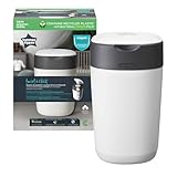 Tommee Tippee Twist and Click Advanced Windeleimer, umweltfreundliches System, inkl. 1x Nachfüllkassette mit nachhaltig gewonnenem, antibakteriellem GREENFILM, Weiβ