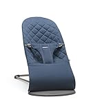 BabyBjörn Babywippe Bliss, Baumwolle, Klassische Steppung, Mitternachtsblau