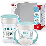 NUK Magic Cup & Mini Magic Cup Trinklernbecher Duo-Set | auslaufsicherer 360°-Trinkrand | 6+ Monate | auslaufsicher und BPA-frei | 160 ml & 230 ml | mint