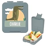 gutmarkiert Personalisierte Brotdose für Kinder – Personalisierbare Brotdose mit Namen für Mädchen und Jungen – Lunchbox personalisiert mit Namen, Motiv und Farbe – Mikrowellen- & spülmaschinenfest