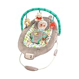 Bright Starts, Disney Baby, Winnie Puuh Wippe mit Vibrationen, Automatischer Ausschaltfunktion, Melodien, Lautstärkeregler, Abnehmbarer Kopfstütze und Spielbogen