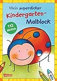 Mein superdicker Kindergarten-Malblock: Über 100 Ausmalbilder für Kinder ab 3 Jahren