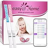 Easy@Home 50 Ovulationstest + 20 Schwangerschaftstest Frühtest - Empfidlich Kinderwunsch Fruchtbarkeitstests für Eisprung 25 mIU/ml und Schwangerschaftstests mit Optimaler Sensitivität