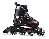 FILA Kinder X-ONE Inlineskate, Schwarz/Rot, M/32-35