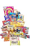 Großer Amerikanische Süßigkeiten Geschenkkorb | Süßigkeiten aus den USA | Auswahl beinhaltet Hersheys, Reeses, Jelly Belly, Jolly Rancher | 27 Produkte in einer tollen retro Geschenkebox