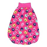TupTam Baby Unisex Strampelsack mit breitem Bund Wattiert, Farbe: Süße Monster Pink, Größe: 0-6 Monate