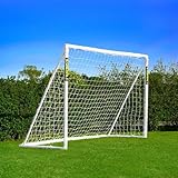 FORZA 2,4m x 1,8m Fußballtor | Auf die Plätze, fertig, Tor! | Allwetter-Fußballtore aus uPVC – Zielfolie, Fußball und Tragetasche optional (Nur Fußballtor)