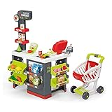 Smoby - Supermarkt mit Einkaufswagen - Spielsupermarkt mit Licht, Sound und Elektronischen Funktionen, für Kinder ab 3 Jahren