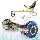 RCB Hoverboard mit Hoverkart Anti-Shock Set 6,5 Zoll hoverboards für Kinder, Hoverboards mit Bluetooth und LED-Lichtern, Geschenk für Kinder