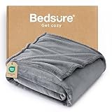 BEDSURE Kuscheldecke Flauschig Decke Fleecedecke - Wohndecke Warm Winter Weich, Sofadecke XL, Decke Couch Blanket, Wohn- & Kuscheldecken 150x200cm, Sofa überwurfdecke Grau