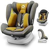 LIONELO Bastiaan ONE Kindersitz ab Geburt 0-36 kg Isofix Top Tether 360 Grad drehbar Rückwärts Vorwärts Seitenschutz 5-Punkt-Sicherheitsgurte Dri-Seat (Gelb)