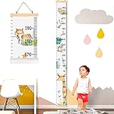YZNlife Messlatte Höhe Diagramm, Tier Höhe Wachstum Diagramm Kindermesslate, Aufrollbare Wachstum Wall Chart, Höhenmesser für Kinderzimmer Kindergarten, Wandabziehbild Wachstumsmesser