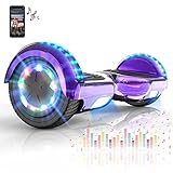 MARKBOARD Hoverboards 6,5 Zoll mit Bunten Leuchtenden Rädern, Hoverboards Basic Built in Bluetooth für Kinder und Erwachsene