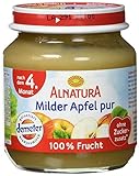 Alnatura Demeter Bio Milder Apfel pur, glutenfrei, 6er Pack (6 x 125 g)
